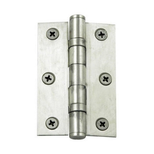 Set of Two 3" Heavy Duty Ball Bearing Hinges - Satin Chrome